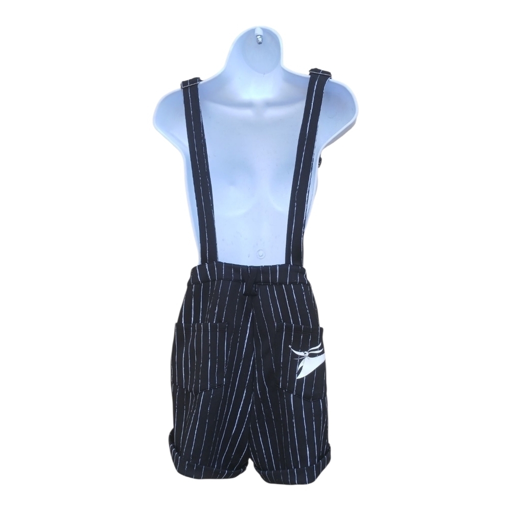 Disney Nightmare Before Christmas Jack Pinstripe Shortalls XL - Picture 7 of 8